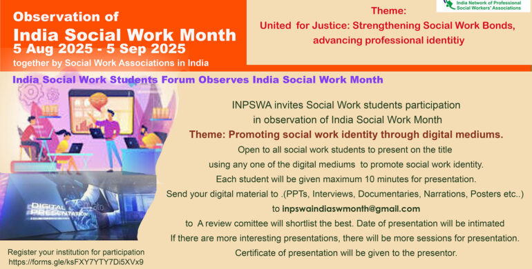 INPSWA observed India Social Work month