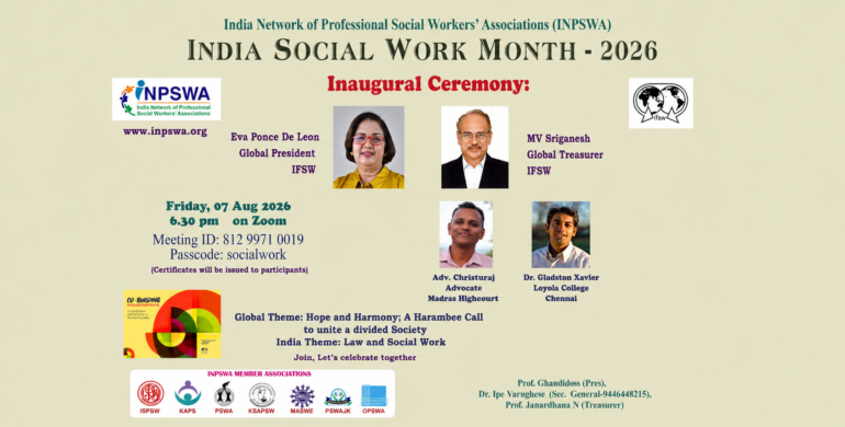 IFSW Global President inaugurated India Social Work Month 2026